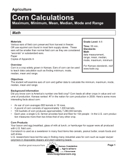 Corn Calculations - Kansas Foundation for Agriculture in the
