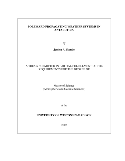 Poleward Propagating Weather Systems in Antarctica - UW-AOS