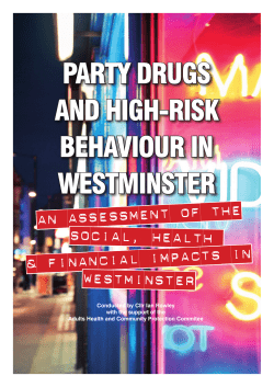 Party drugs and high risk behaviour in Westminster: An assessment