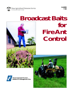 Broadcast Baits for Fire Ant Control