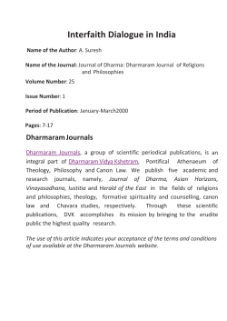 Interfaith Dialogue in India