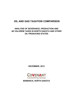 oil and gas taxation comparison - North Dakota Natural Resources
