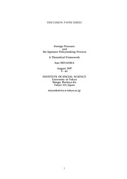 1 DISCUSSION PAPER SERIES Foreign Pressure and the