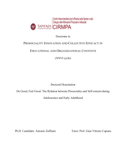 The Relation between Prosociality and Self - Padis