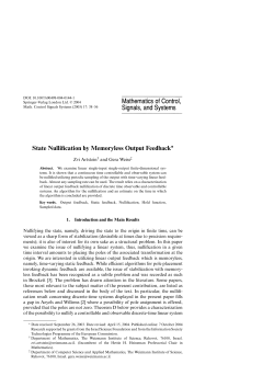 State Nullification by Memoryless Output Feedback