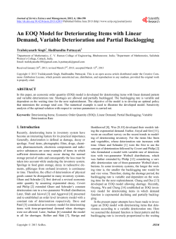 An EOQ Model for Deteriorating Items with Linear Demand, Variable