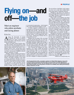 Flying on&mdash;and off&mdash;the job
