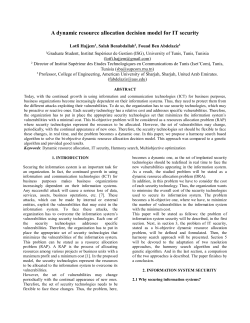A dynamic resource allocation decision model for IT security