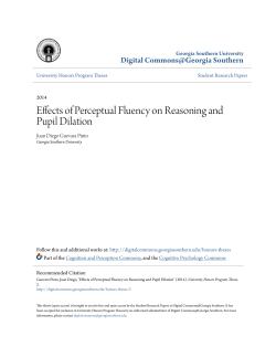 Effects of Perceptual Fluency on Reasoning and Pupil Dilation