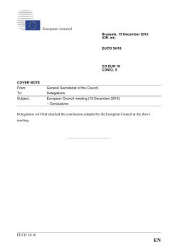 European Council conclusions of 15 December 2016