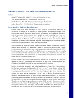 Towards an Atlas of Lakes and Reservoirs in Burkina Faso