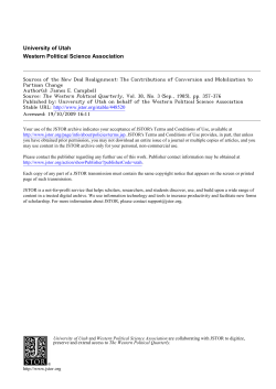 Sources of the New Deal Realignment: The