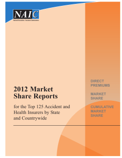Market Share Reports for the Top 125 Accident and Health Insurers