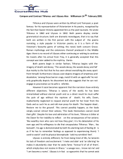 Compare and Contrast Tithonus and Ulysses Alex