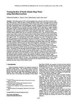 Tracing the flow of North Atlantic Deep Water using