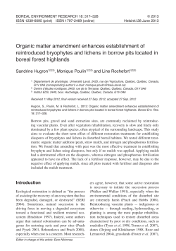 Full text (pdf format) - Boreal Environment Research