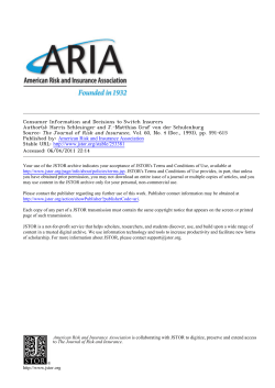 Consumer Information and Decisions to Switch