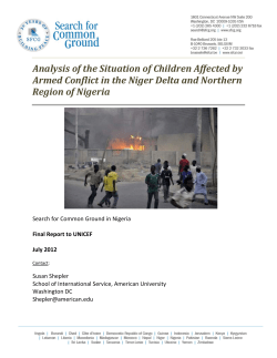 Analysis of the Situation of Children Affected by Armed Conflict in