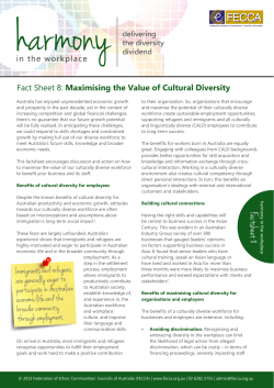 factsheet 8 - maximising the value of cultural diversity