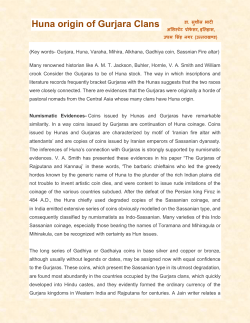 Huna origin of Gurjara Clans