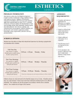 esthetics - Central Carolina Community College