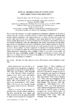 sexual segregation in ungulates: new directions for research