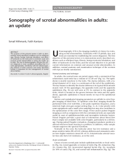 Sonography of scrotal abnormalities in adults: an update