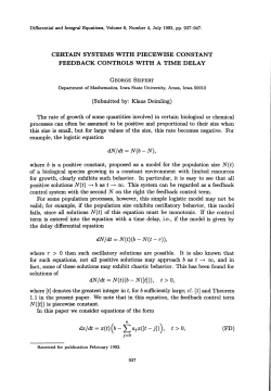 dN/dt = N(t)(b- N(t- r)), dN/dt = N(t)(b