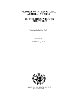 Administrative Decision No. V