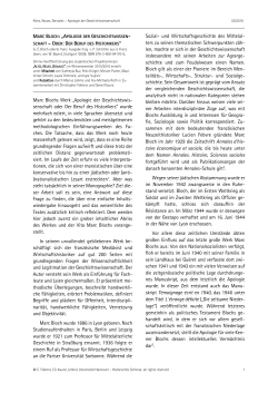 Marc Blochs Werk - Leibniz Universit&auml;t Hannover