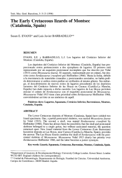 The Early Cretaceous lizards of Montsec (Catalonia, Spain)