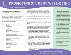 Managing Stress at School