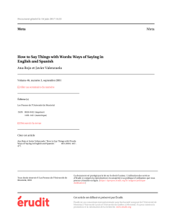 How to Say Things with Words: Ways of Saying in English