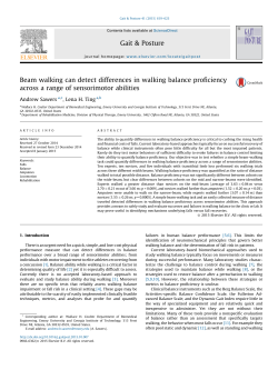 Beam walking can detect differences in walking balance proficiency