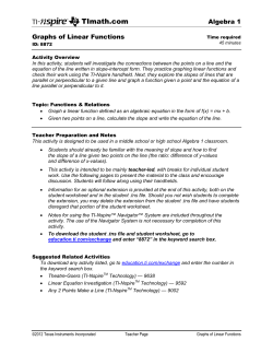 Activity overview - TI Education