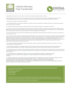 Lifetime Warranty Fully Transferable