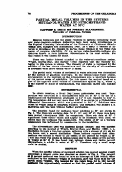 Partial Molal Volumes in the Systems Methanol