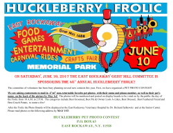 48th annual huckleberry frolic pet photo contest flyer.