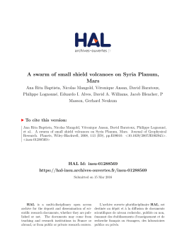 A swarm of small shield volcanoes on Syria Planum, Mars - HAL-Insu