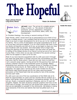 December - Hope Lutheran Church