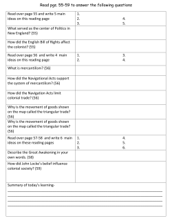 Read pgs. 55-59 to answer the following questions Read over page