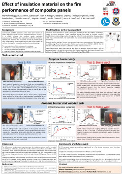 Test 1: PIR Test 2: Stone wool Test 3: PIR Test 4: Stone