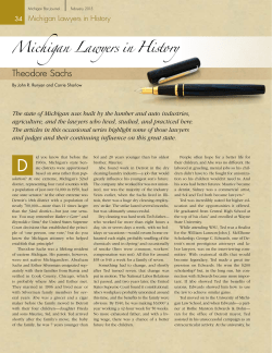 Michigan Lawyers in History: Theodore Sachs