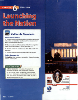 Chapter 6- Launching the Nation