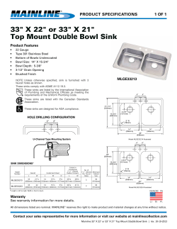 33" X 22" or 33" X 21" Top Mount Double Bowl Sink