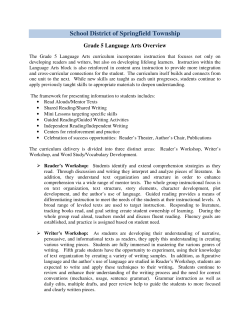 Grade 5 Language Arts - School District of Springfield Township