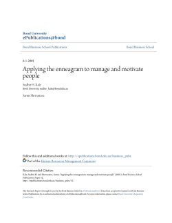 Applying the enneagram to manage and motivate people