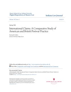 A Comparative Study of American and British Postwar Practice