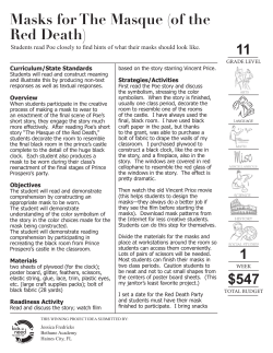 Masks for The Masque (of the Red Death)