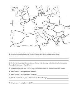 1. List which countries belong to the Axis Powers